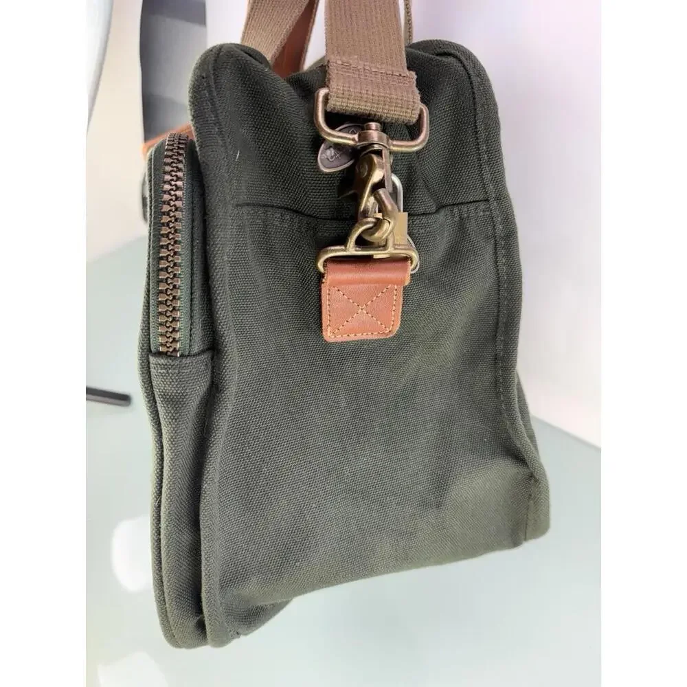 Vintage Dakota By TUMI Messenger Bag 90s Canvas Olive Green Shoulder Strap